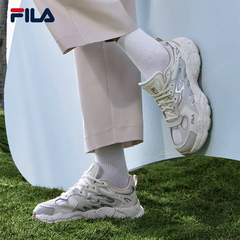 Same Style as Yang Mi | Fila Fila Straw Shoes Women's Shoes Dad Shoes 2025 Summer New arrival Casual Shoes Sports Shoes