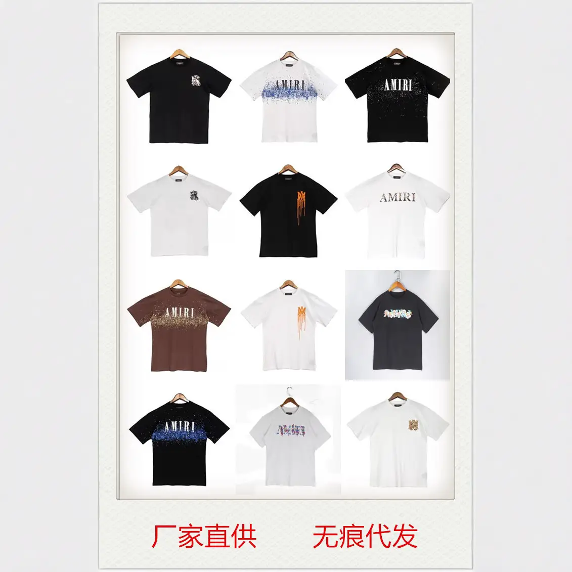 2025 American High Street Printed LOGO Star tee ins Trendy Splash Ink Short Sleeve T-Shirt Loose OS for Men and Women