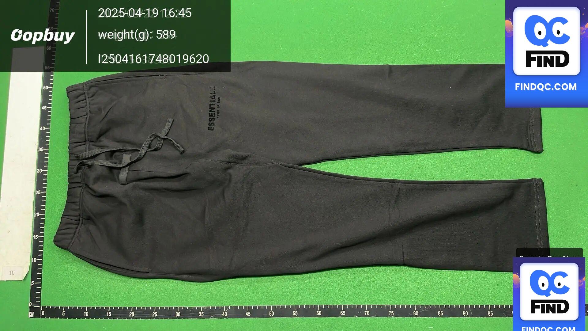 Essentials Fear of God sweatpants black QC