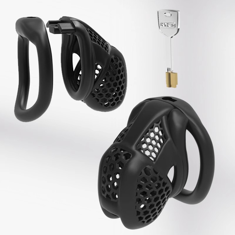 Small Lock Core Honeycomb Chastity Lock CB Lock Chastity Lock Curved Clasp Ring Birdcage Ring Gun Lock Adult Sex Goods