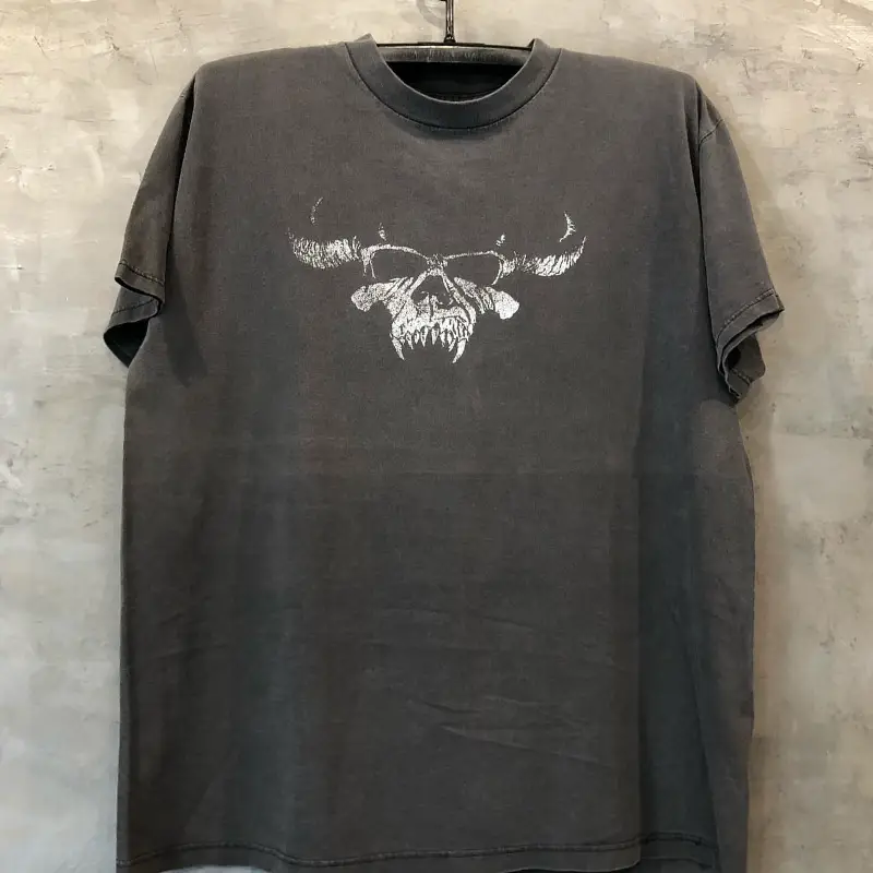 Danzig Band American Trendy High Street Oldschool Super Popular Retro Short-Sleeved Loose T-Shirt for Men and Women Couples