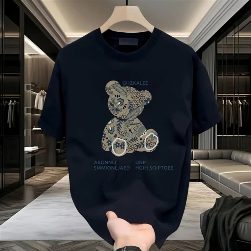 Trendy Men's Short-Sleeve T-Shirt, Trendy Brand, Loose Fit, Ins Hong Kong Style, Casual Harajuku Style, Men's Top, Korean Version, Summer