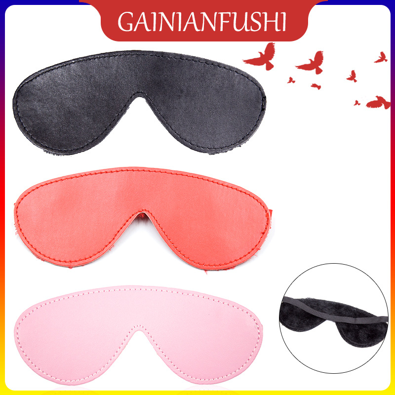 Factory direct sexy adult plush eye mask Red Black Pink eye mask foreign Halloween props sleep