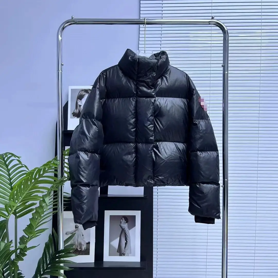 [Budget] Unisex Warm Solid Color Hooded Logo Quilted Jacket - Cypress Series Outerwear