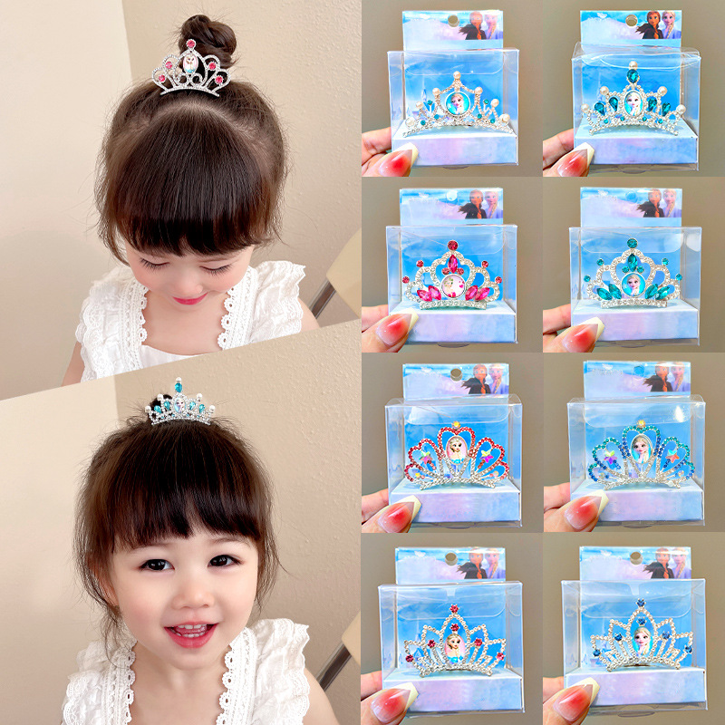 2025 Popular Toys Frozen Girl's Crown Aisha Headwear Children's Comb Girl Princess Aisha Crown