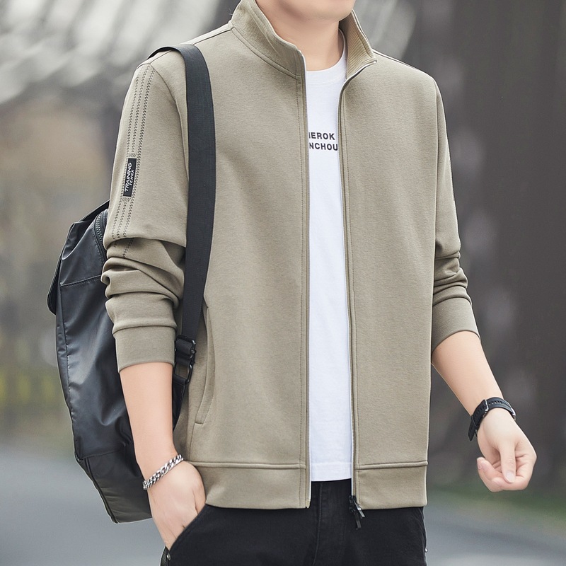 Men's Cardigan Jacket 2026 Spring and Autumn New Long-Sleeve Sweatshirt Loose Trendy Casual Versatile Sports Top