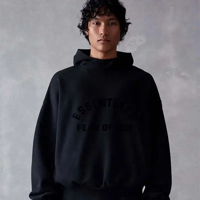 2023SS Latest Hoodie Silicone Printed ESSENTIALS Trendy Brand with Pocket Flannel