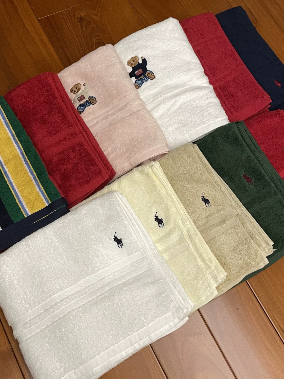 Pure Cotton Japanese Polo Bath Towel, Ralph Lauren, Slightly Flawed, Thick, Soft, Highly Absorbent, Large Towel, Premium Quality Foto QC de TAOBAO na Qualit.ly