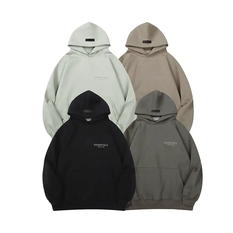 Foreign trade new autumn and winter FOG FEAR double line men's and women's small letter printing couples loose sweater OF GOD