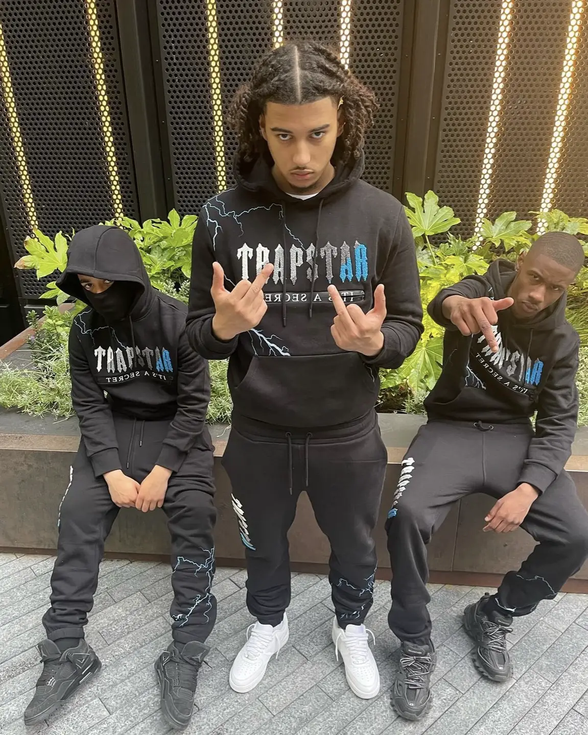 Trapstar Thin Velvet Sweatshirt Suit Warm Ukdripdrill European and American Star Same Style Sports Rap Street