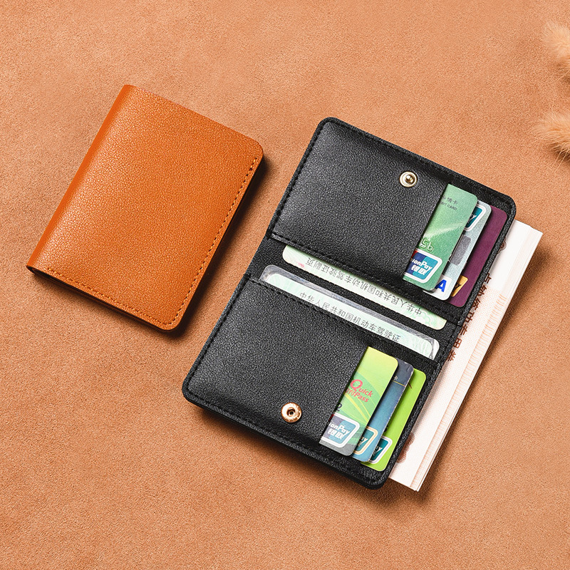 2026 New Model Women's Wallet, Simple Folding Snap Small Wallet, Driver's License Card Holder, Soft Leather Wallet for Male Students, Wholesale