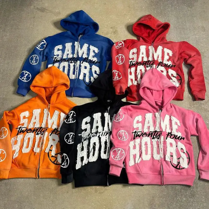 SAME Twenty four HOUR zip-up hoodie