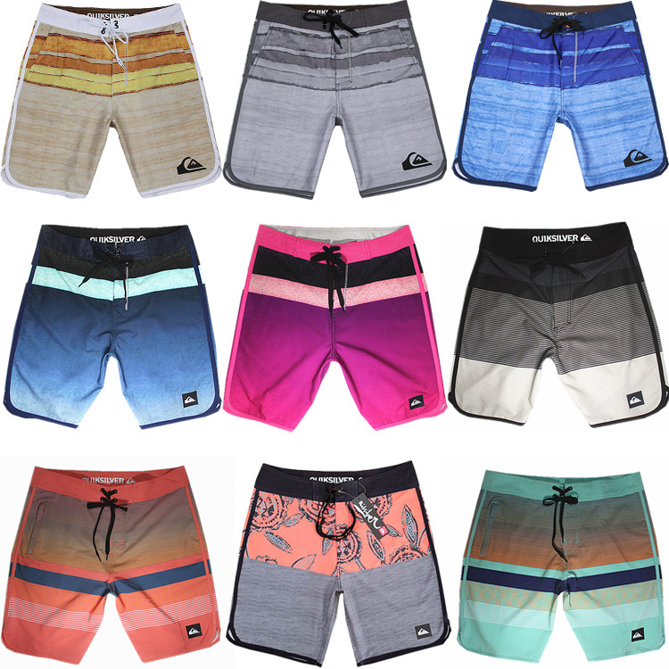 Quiksilver Single High-Elastic Beach Shorts for Men, Loose Quick-Dry Surfing Fitness Competition Swim Shorts, Striped Plus-Size Shorts QC-foto från TAOBAO på Qualit.ly