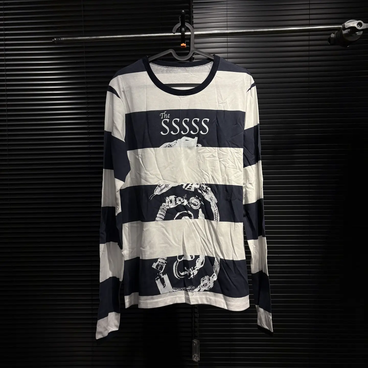 【Same-Day Logistics】Undercover 06Ss the Amazing Uc Black and White Striped Patchwork Long-Sleeve