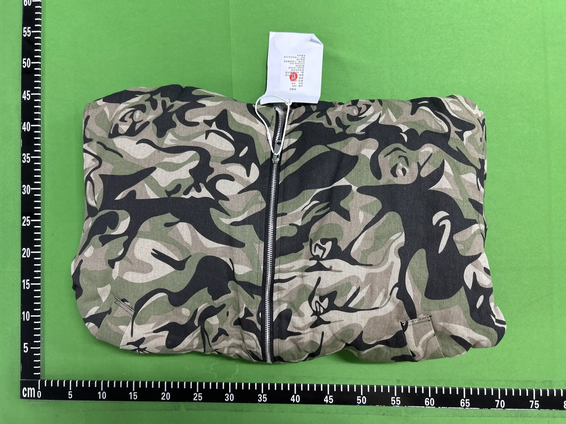 American retro camouflage cotton coat, winter men's and women's mountain carving plush collar, vintage cotton coat, ins workwear cotton coat