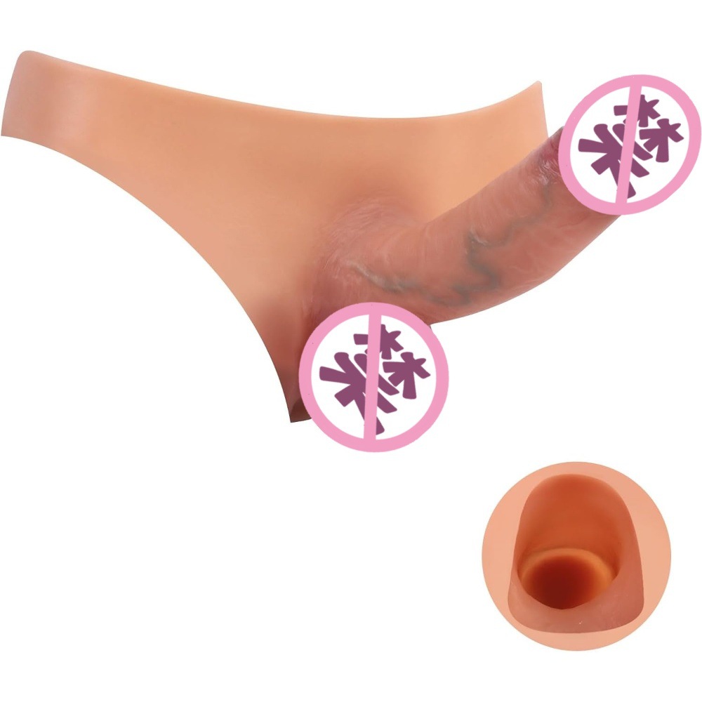 Foreign Trade Silicone Wearable Dildo Pants Dildo Masturbation Device Wearable Lesbian Underwear Les Adult Products Sex Toys