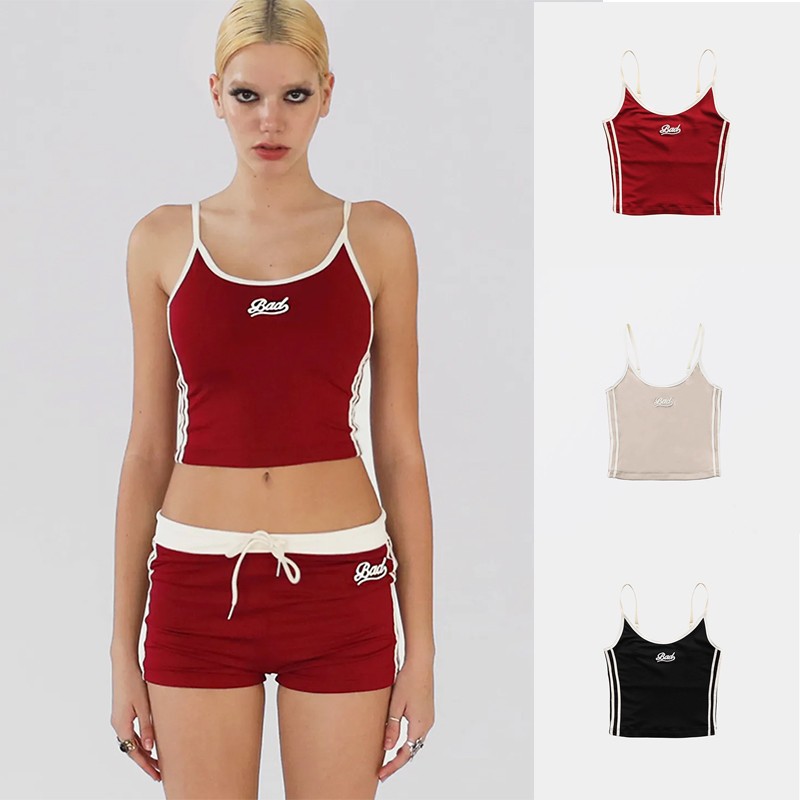 Korean Badblood Bcac Series American Camisole Female Niche Sports Sexy Sexy Short Top