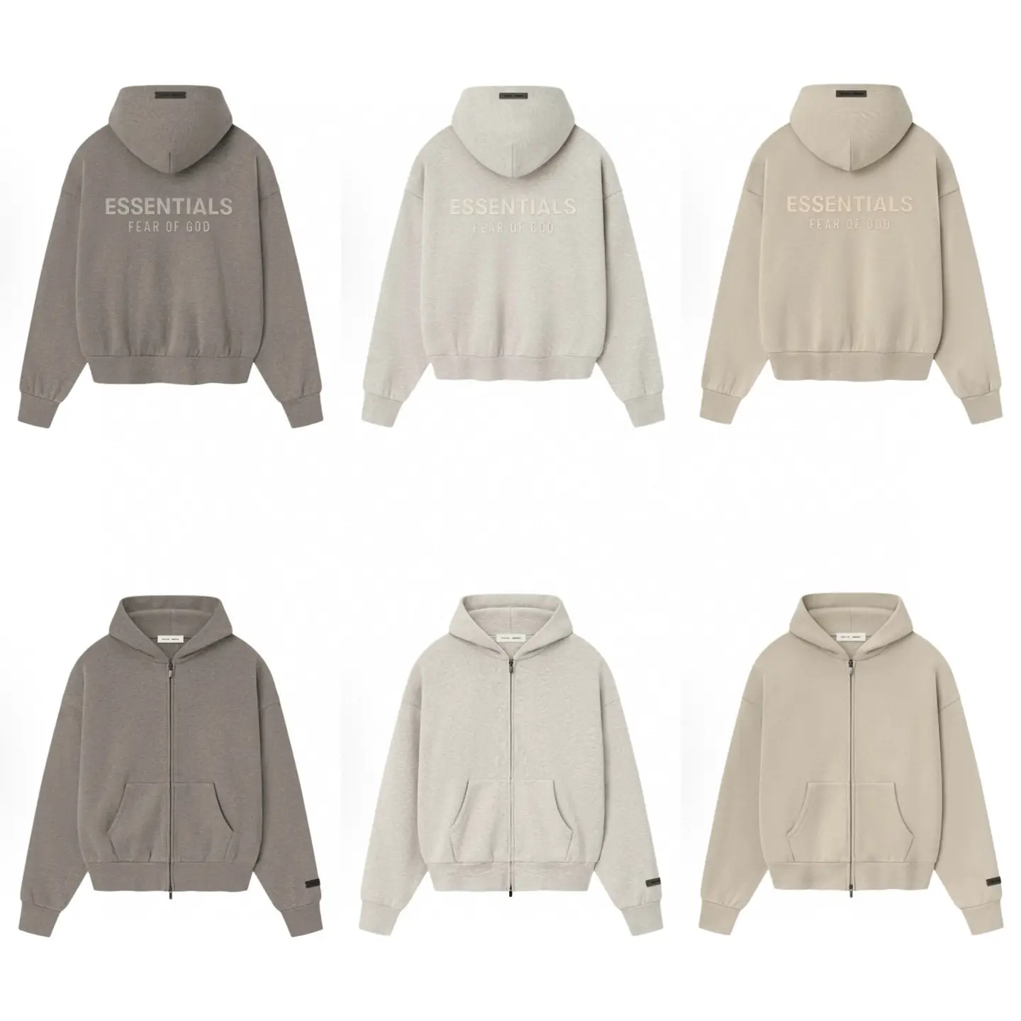 25Fw Export Wholesale Fo Ess Letter Logo Hooded Sweatshirt Webbing Sports Long-Sleeved T-Shirt Autumn and Winter New Style