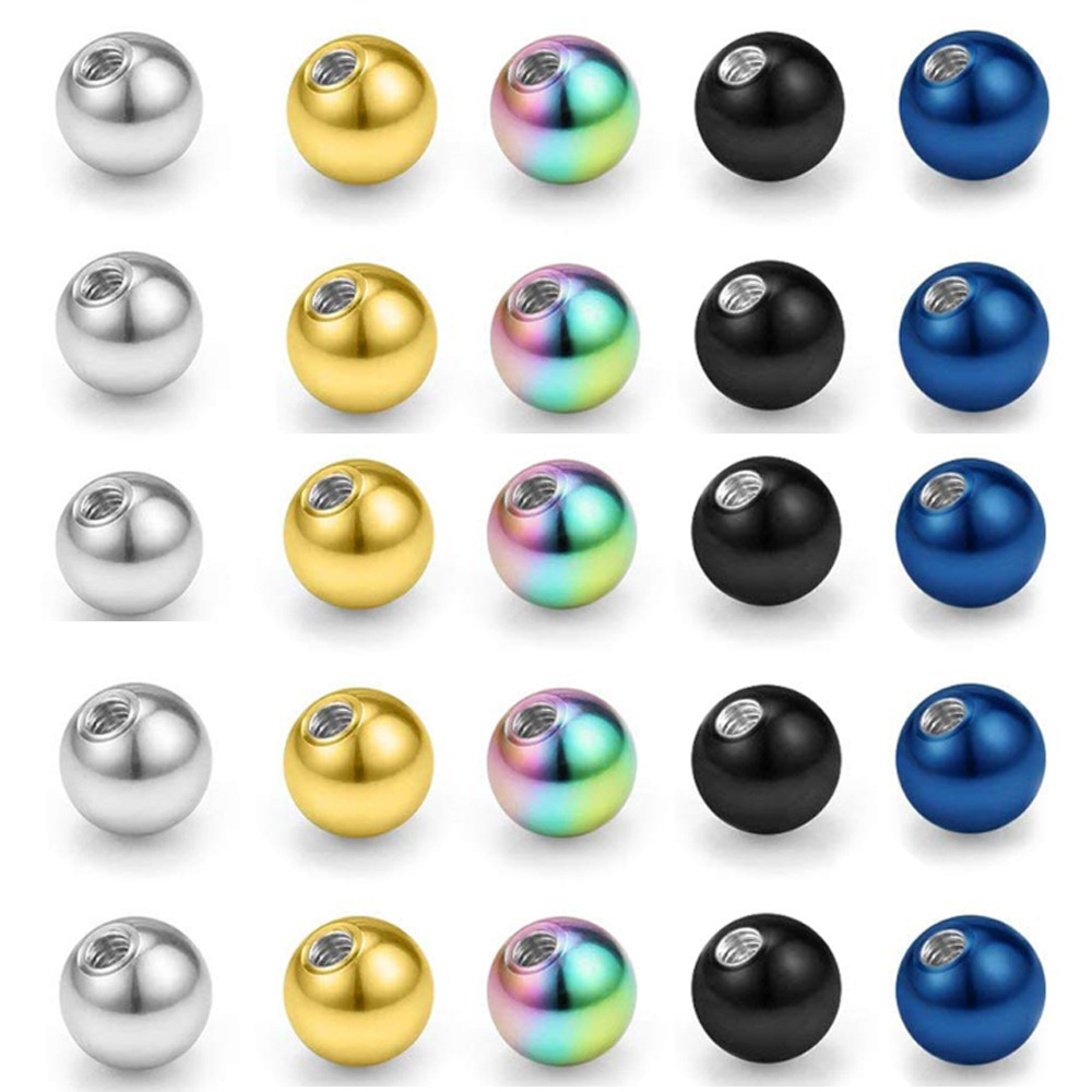 10 p/pack electroplated stainless steel ball thread ball breast nail nose nail tongue nail eyebrow nail ear nail ear bone basic accessories