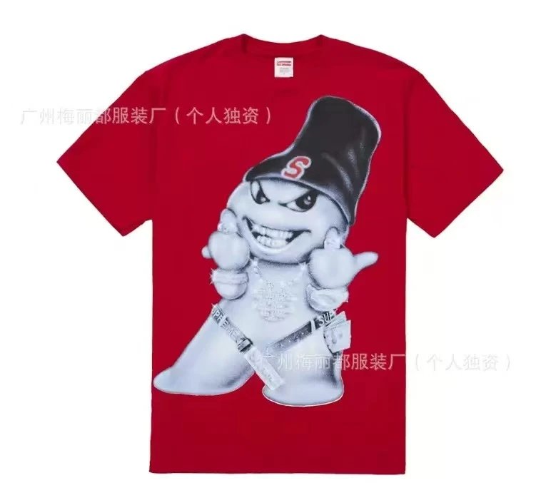 Supreme Snowman T-shirt Unisex Printed Short Sleeve