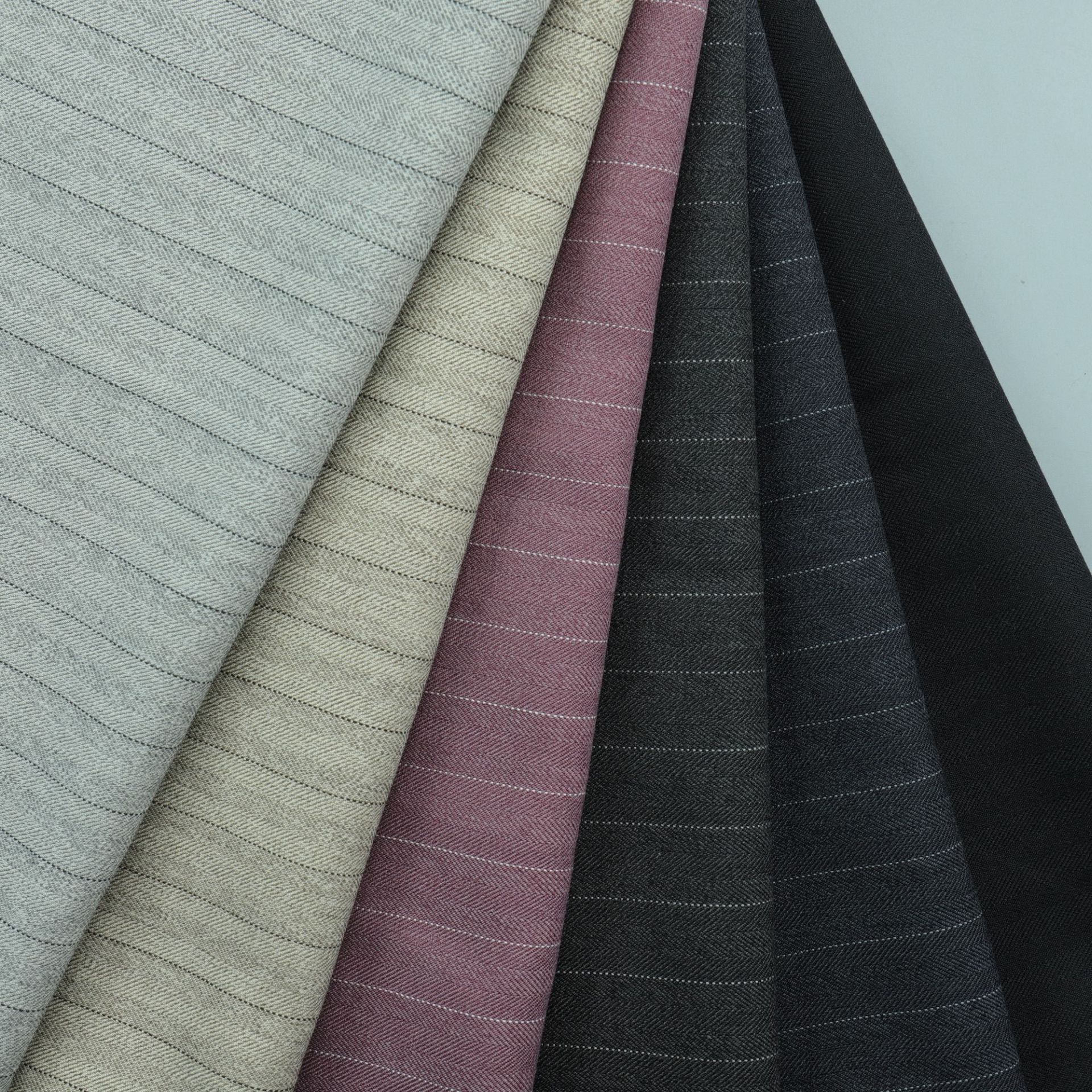 TR Woven Stretch Herringbone Stripe Cloth Casual Suit Sling Dress Bag Shoes Hat Hair Accessories Decorative Fabric