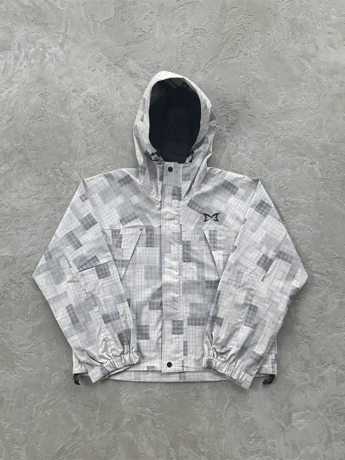 Mertra New Autumn Plaid Plaid Camouflage Gray Jacket Shorts Men's and Women's Trendy Casual Suit