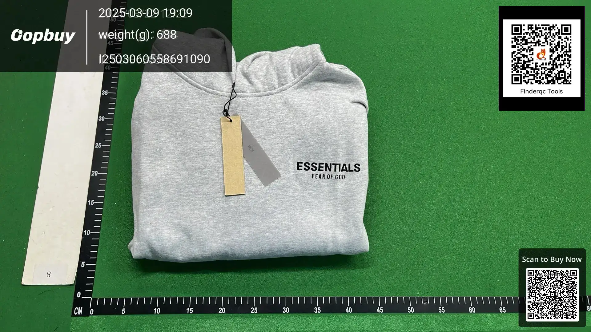 ESSENTIALS Fear of God Hoodie Grey