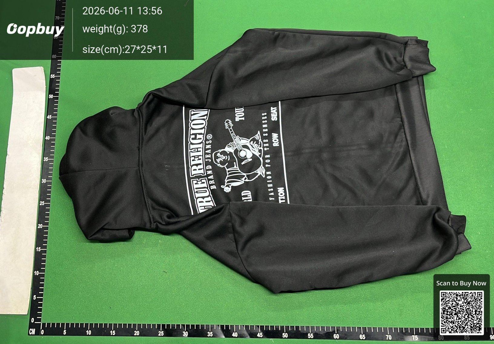 True Religion Sweatshirt Cross-Border Retro Y2K High Street Fashion Brand Embroidered Zipper Hoodie Sweatshirt for Men and Women — foto QC 2
