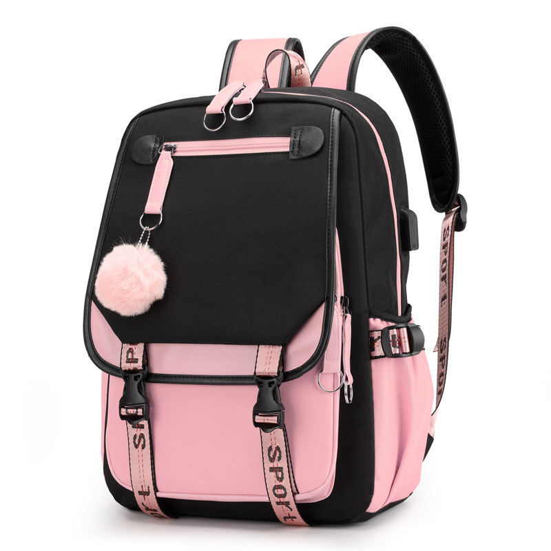 3D Digital Printing Backpack Anime Cartoon Heat Transfer Backpack Large Capacity USB Cartoon Student School Bag Ready for Delivery
