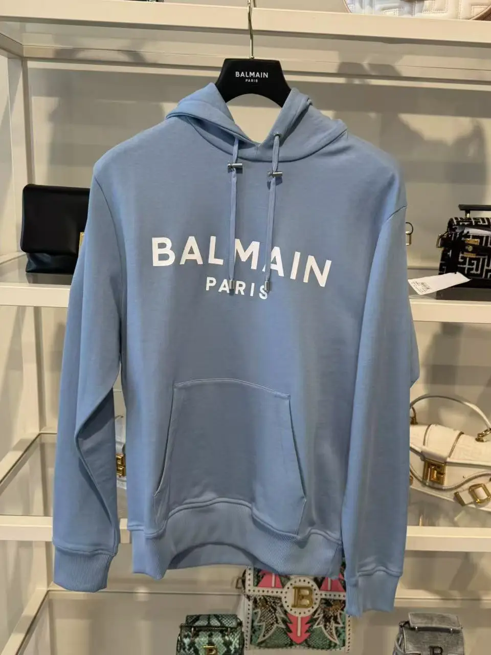 Balmain/Balmain 25Th Winter New Casual Hooded Men's and Women's Sweatshirts Loose Letter Printed Tops