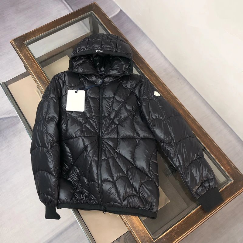 蒙家冬季新爆款漫威蛛蛛网连帽羽绒服90填充保暖休闲羽绒外套