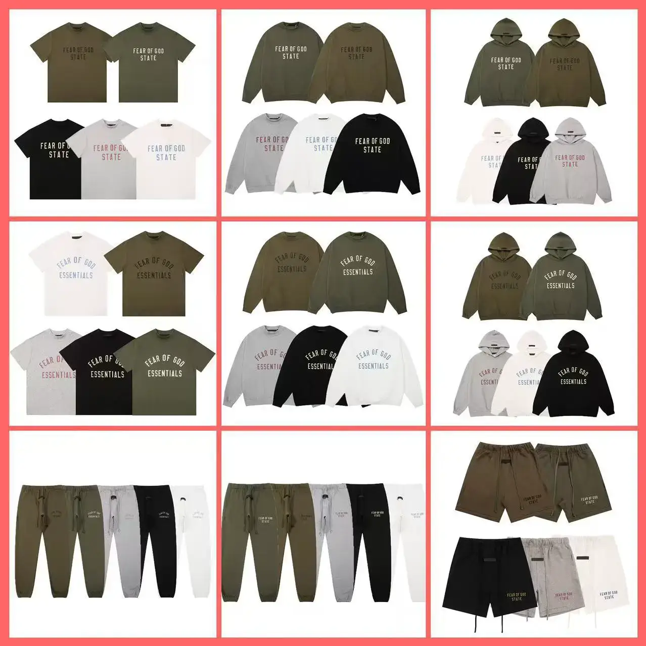 Cross-border Wholesale FOG ICON American Fashion Brand fleece-lined Men's and Women's Loose Couple Casual Crewneck Sweater Autumn and Winter Hoodie