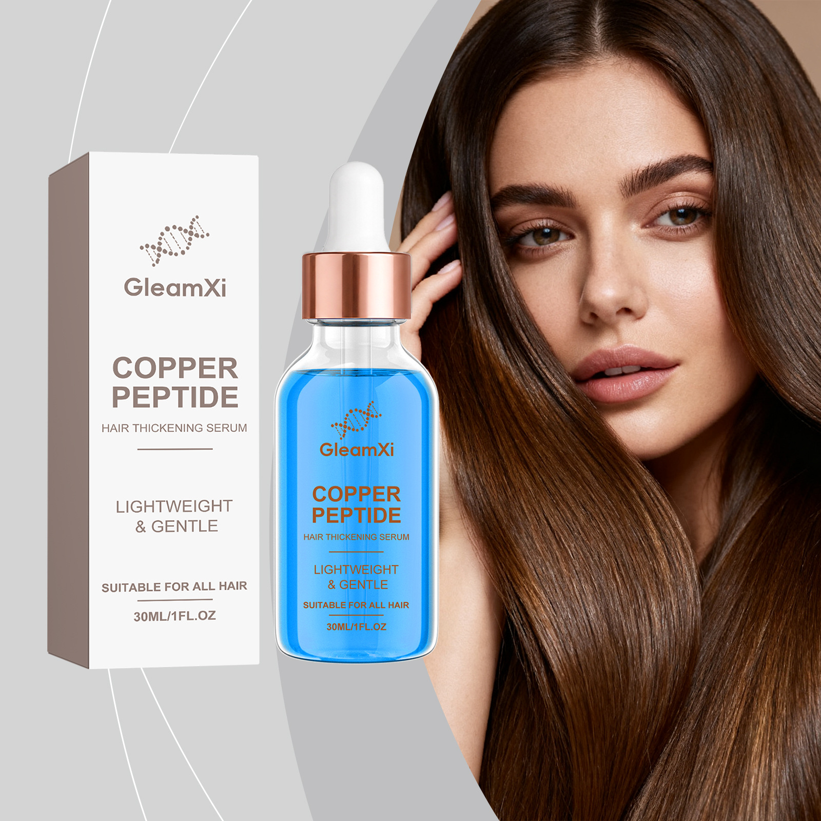 Gleamxi Hair Volumizing Essence Cares for Hair Roots, Makes Hair Soft and Fluffy, and Leaves Hair Smooth and Shiny