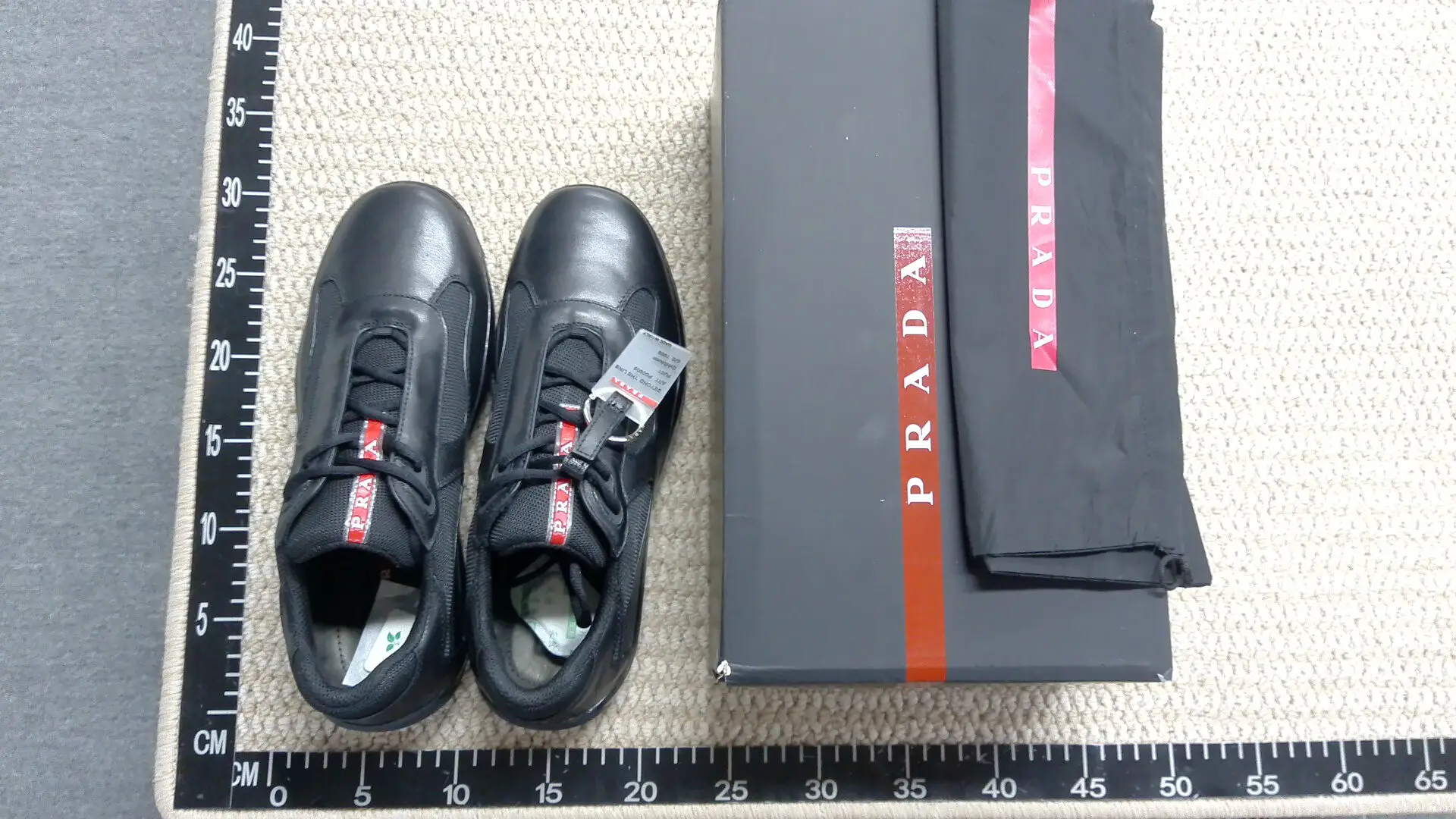 Prada Black Leather Sneakers