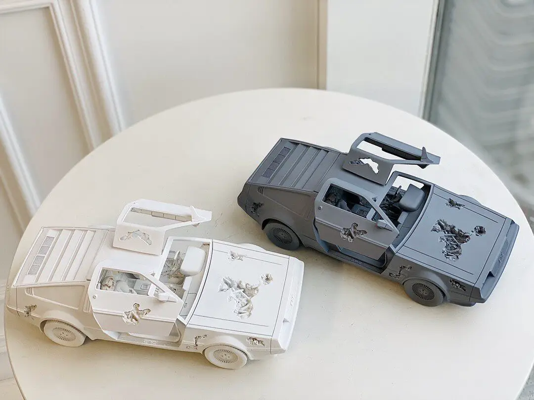 Daniel's Same Style Car Ornament Sculpture Trendy Toy Gift for Men Mechanical Style Tech Style Delorean