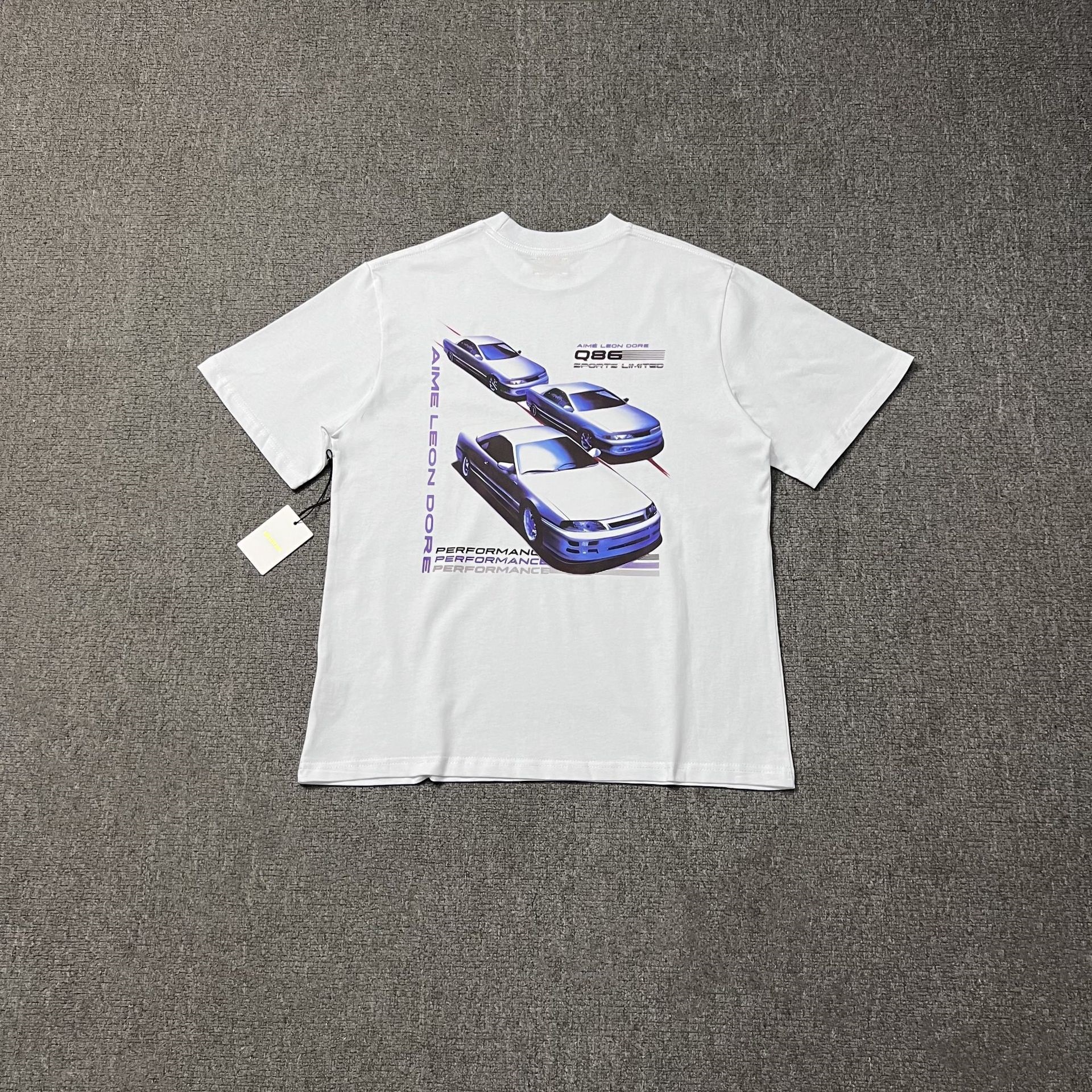 Cross-Border Foreign Trade American High Street Ald Classic Letter Print Short-Sleeved Retro Casual Loose Round Neck Hip-Hop T-Shirt Summer