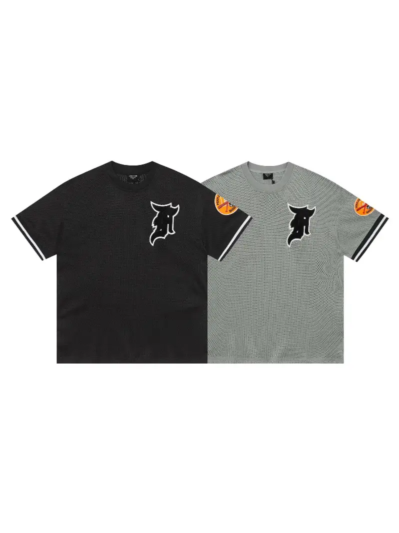 FEAR OF FOG New Style Mesh Short Sleeve T-Shirt Men's and Women's Round Neck Half Sleeve T Base Shirt Trend