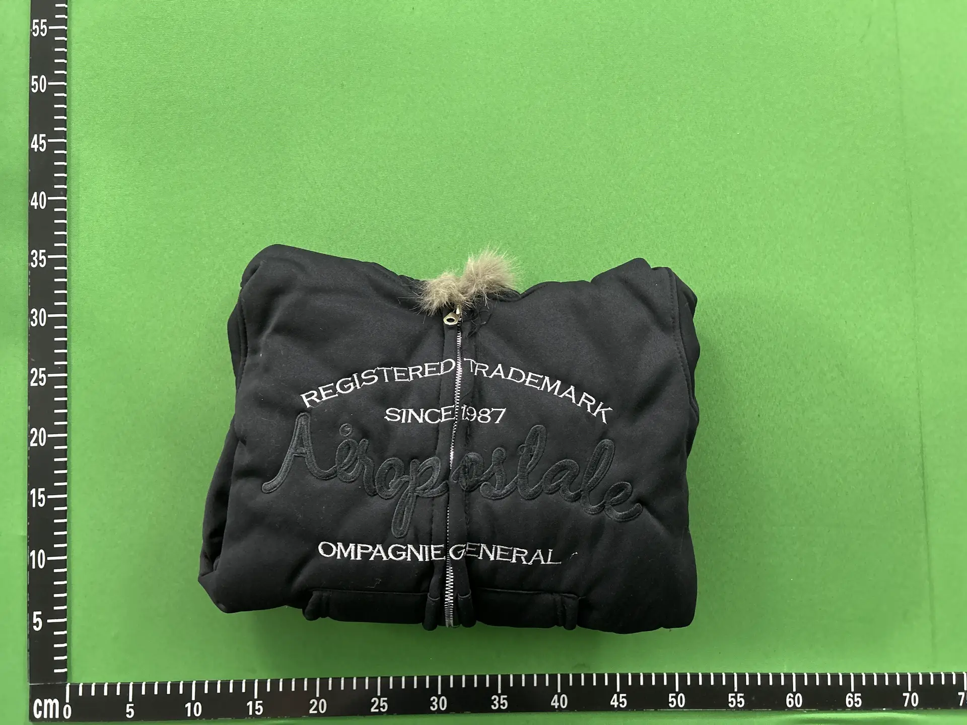 Aeropostale Black Zip-Up Hooded Sweatshirt Jacket