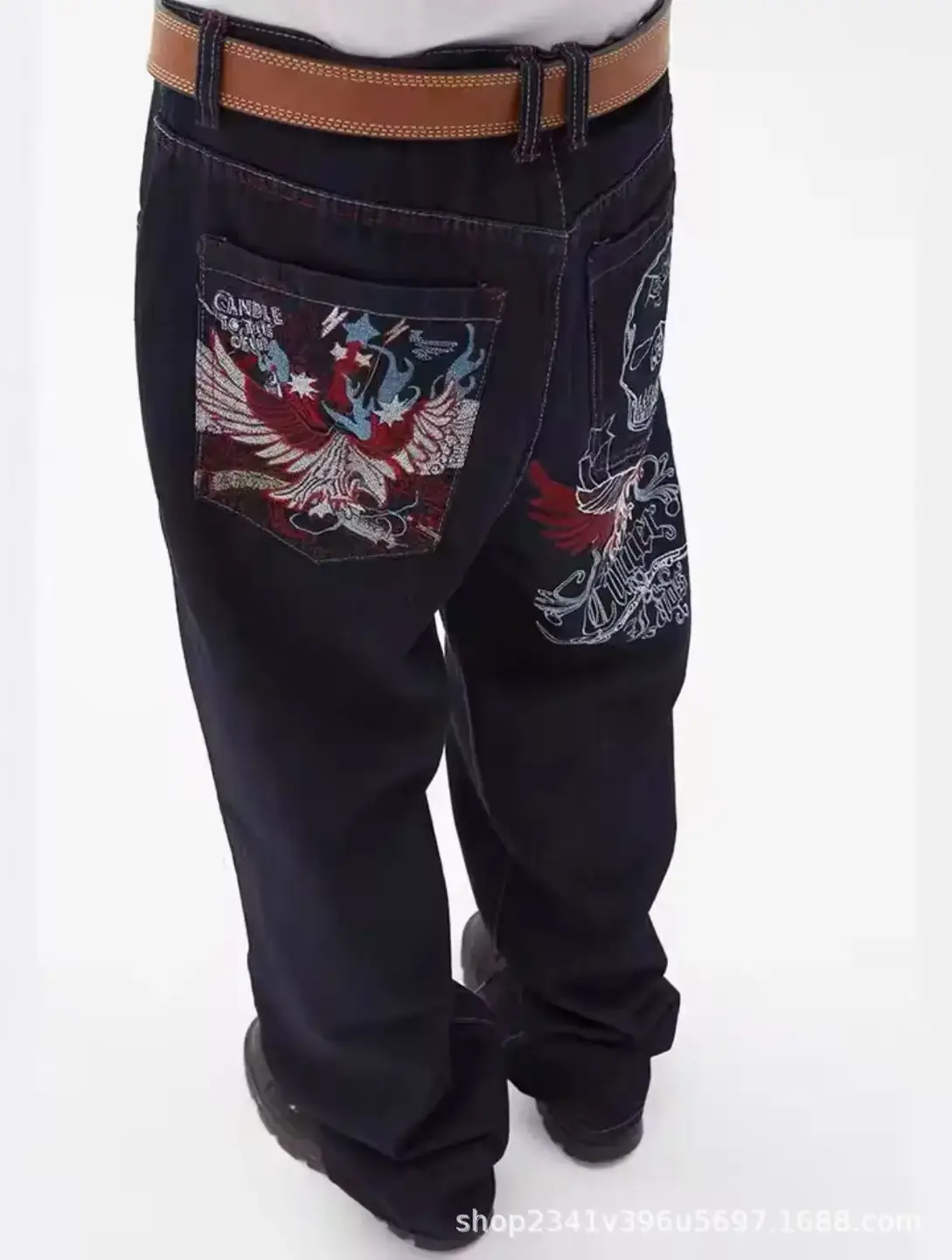 2024 Summer New American Style Retro Multi-Pocket Jeans Gothic Hip-Hop Loose Casual Trousers for Men and Women
