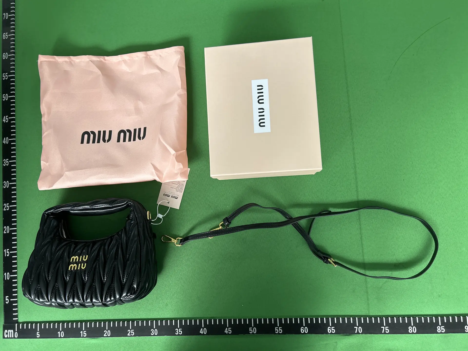 Miu Miu Black Matelassé Shoulder Bag