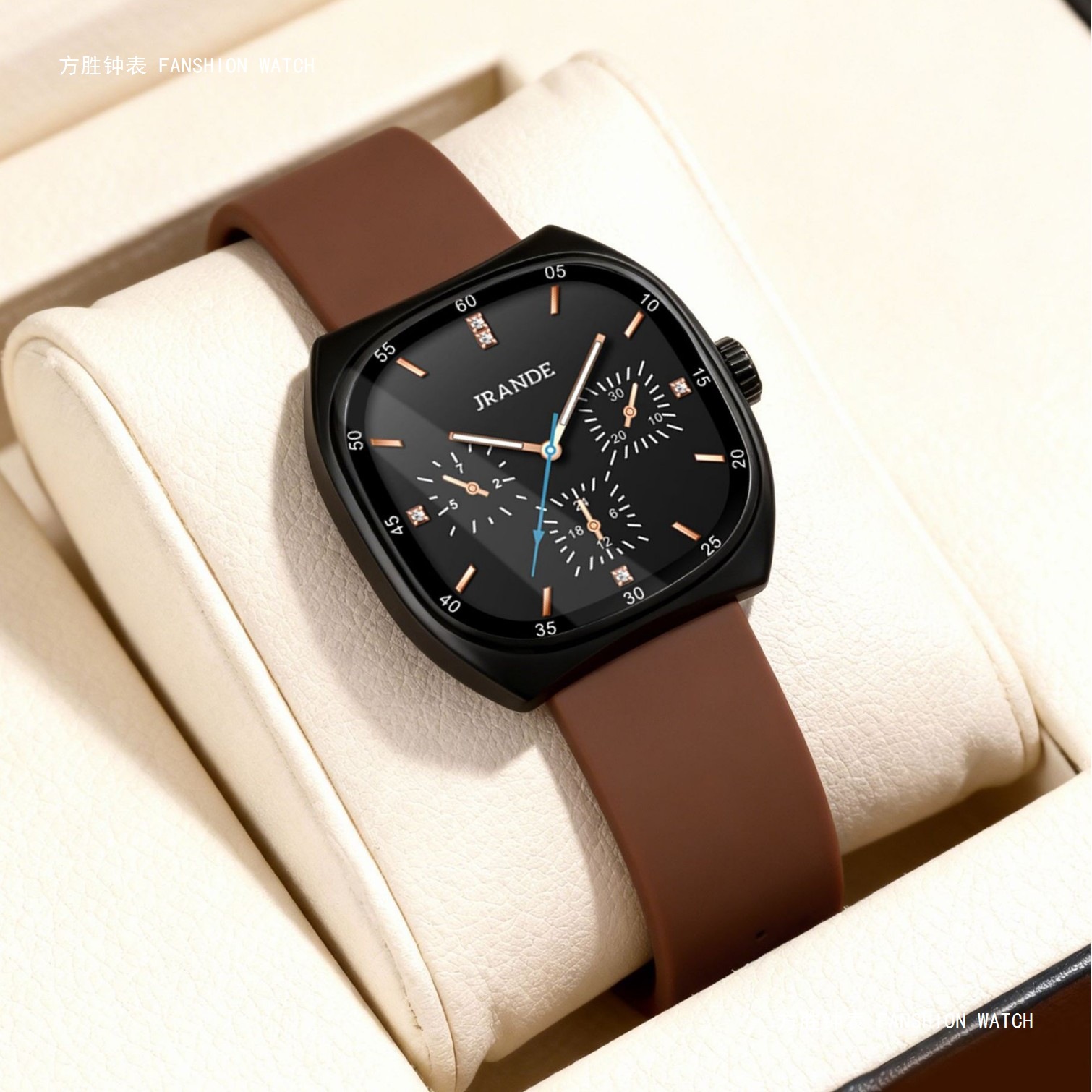 Jrande Tiktok Hot-Selling Fashionable and Stylish Women's Watch, Waterproof Silicone Strap, High-Quality Quartz Watch