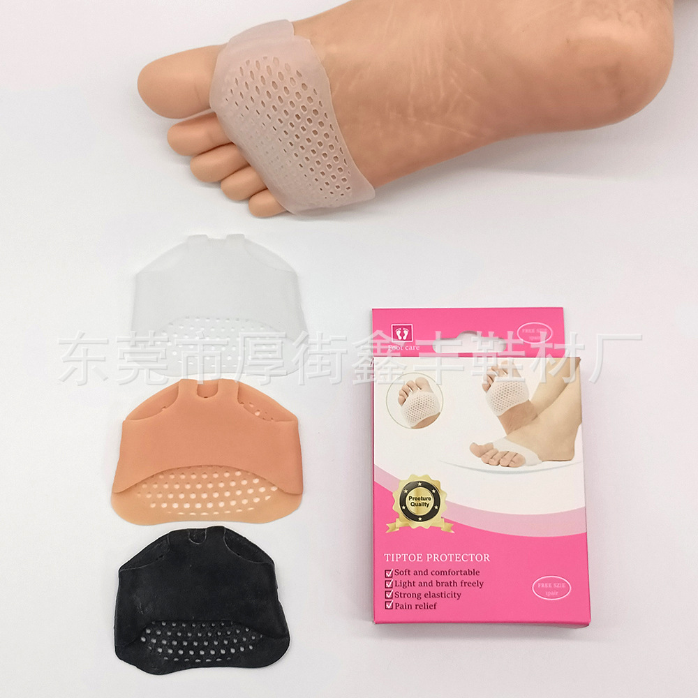 Honeycomb Forefoot Pad Silicone Foot Cover Toe Divider Foot Cover Soft Massage Shock Absorption Anti-wear Anti-slip Forefoot Pad