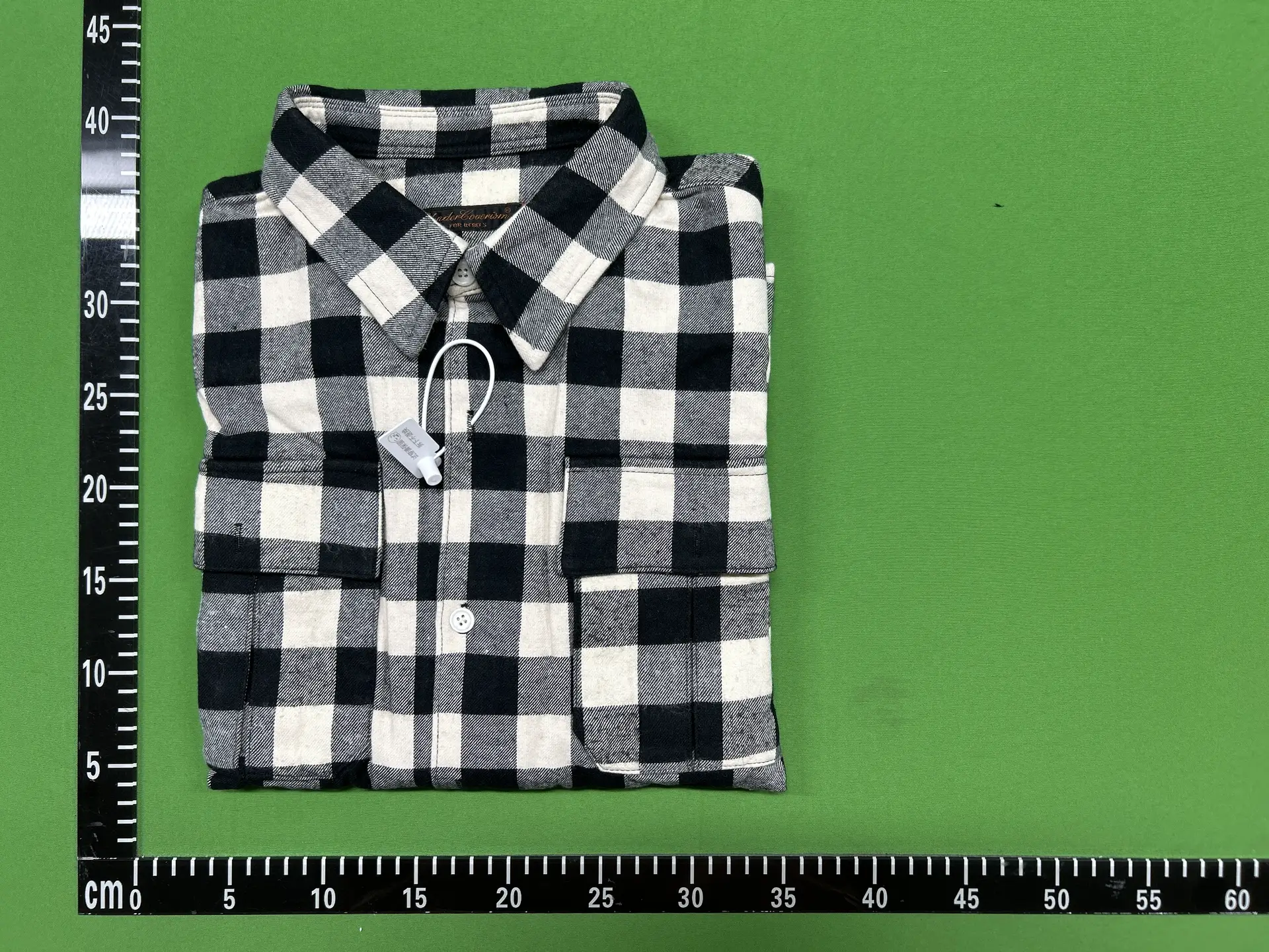 Undercover 06ss T Issue Plaid Patchwork Long Sleeve Shirt Slogan Printed Jacket Archive