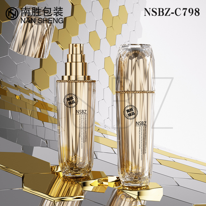 Acrylic Sunscreen Lotion Bottle 30ml Double Layer Foundation Press Bottle Plain Cream Cosmetic Bottle Bottled