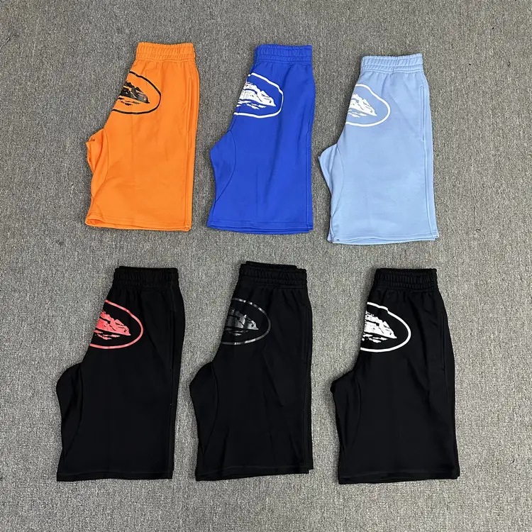 Corteiz Classic Series Ship Print Logo Shorts Ins Trendyy Hip-Hop Skateboard Casual Pants for Men and Women