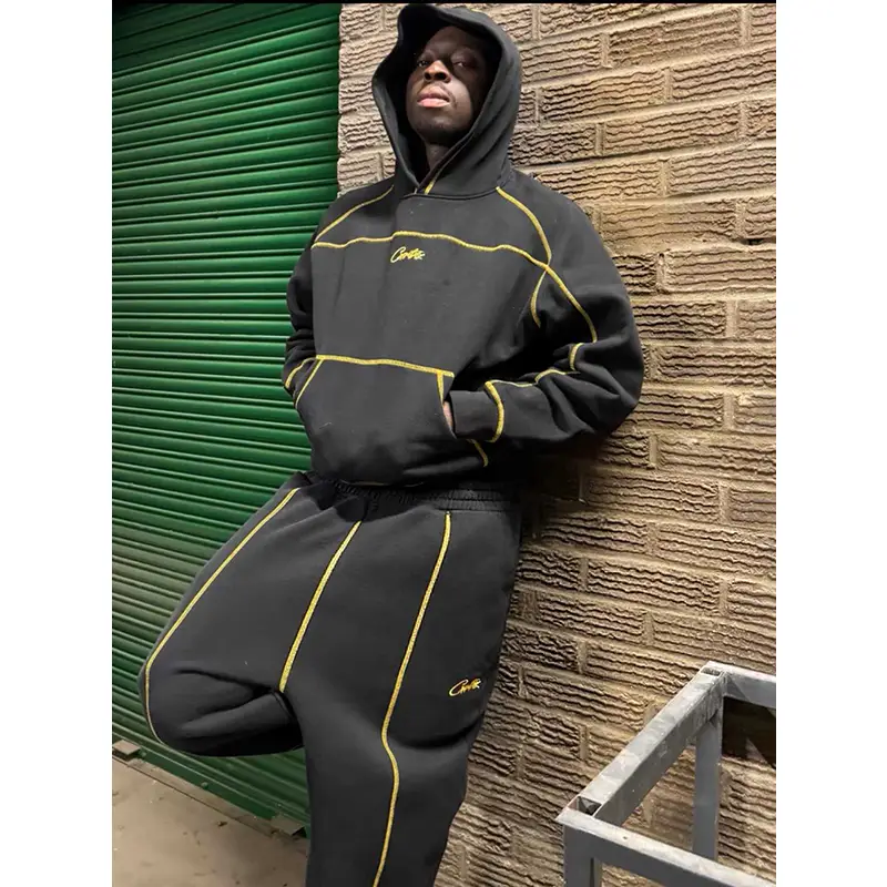 Corteiz Alcatraz Brightline Embroidered Letter Logo Hooded Sweatshirt Men DRILL Hip Hop Street Loose Jacket