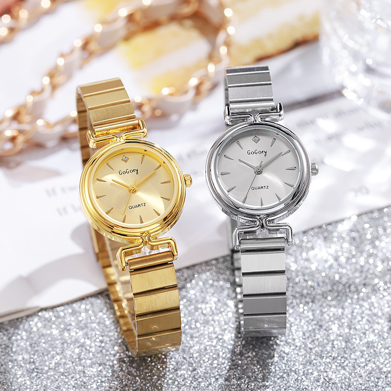 Exquisite simple niche high-end quartz female student watch high-value fashion popular bamboo band women's watch