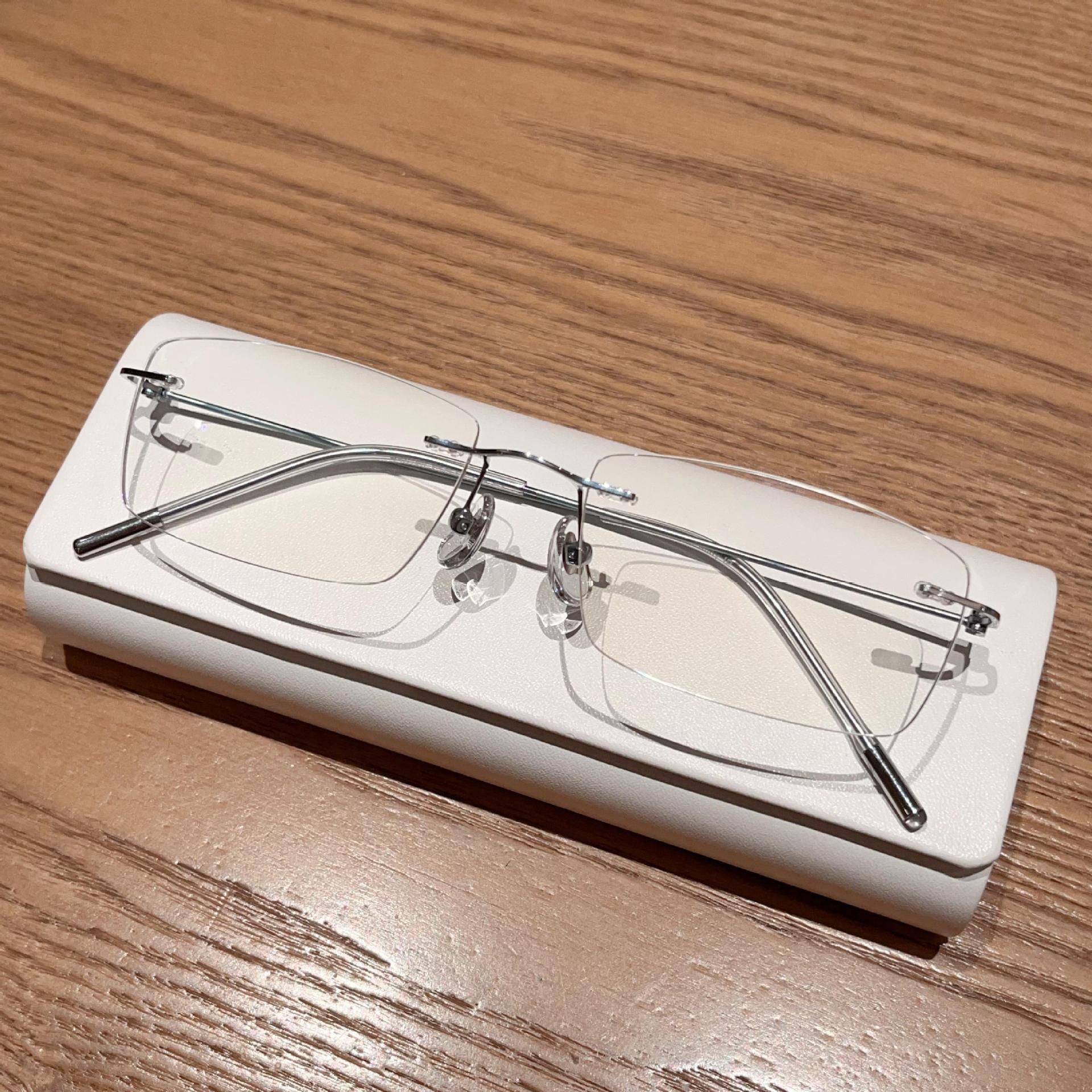 New Ultra-Light Plain-Faced Women's High-End Titanium Frameless Glasses Frames Can Be Worn with Myopia Prescription Glasses Frames for Men Wholesale