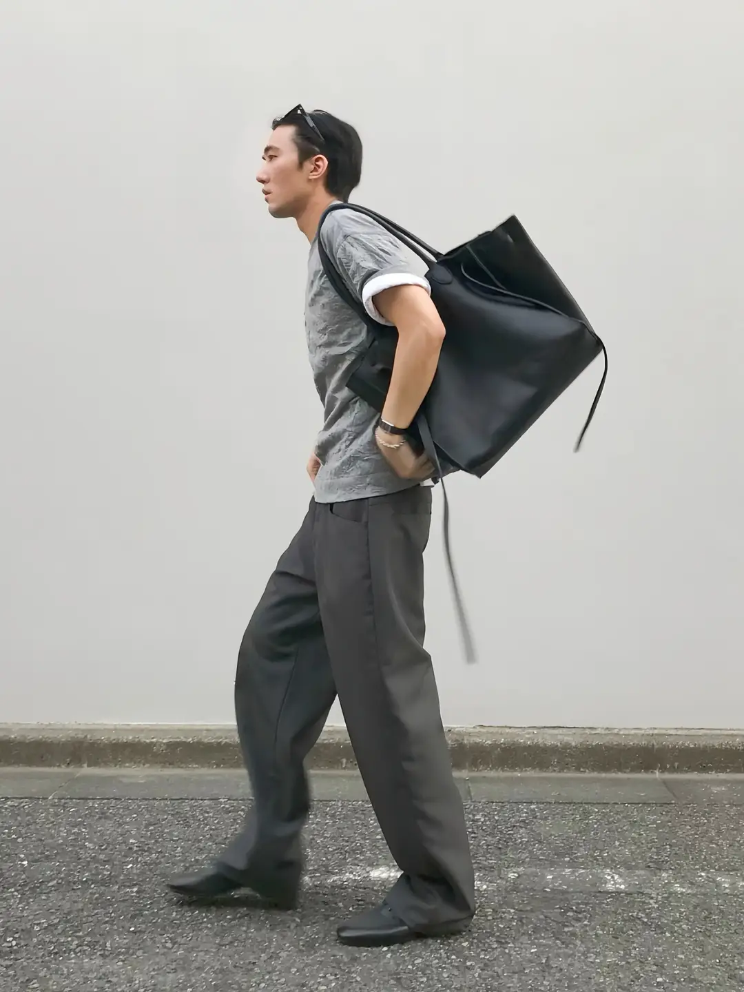 Vujade012-Ira Full-Grain Leather Shoulder Bag, Large Capacity, Simple and High-End Commuter Casual Handbag