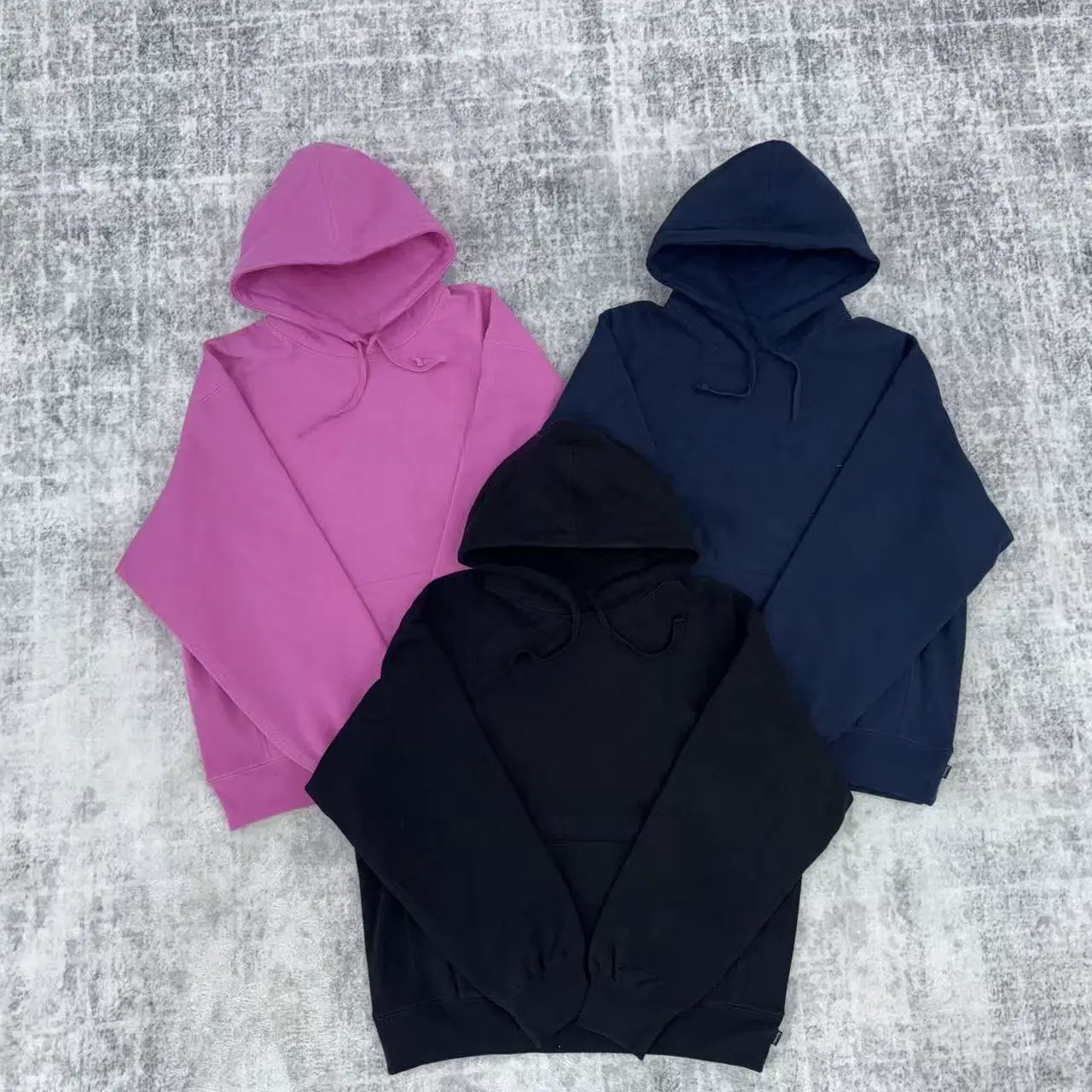 Hooded sweatshirt pink, navy, black